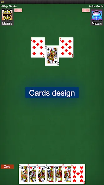 Latvian card game: RaccoonZole [МОД Unlimited Money] Screenshot 4