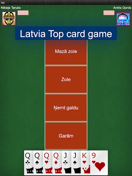 Latvian card game: RaccoonZole [МОД Unlimited Money] Screenshot 5
