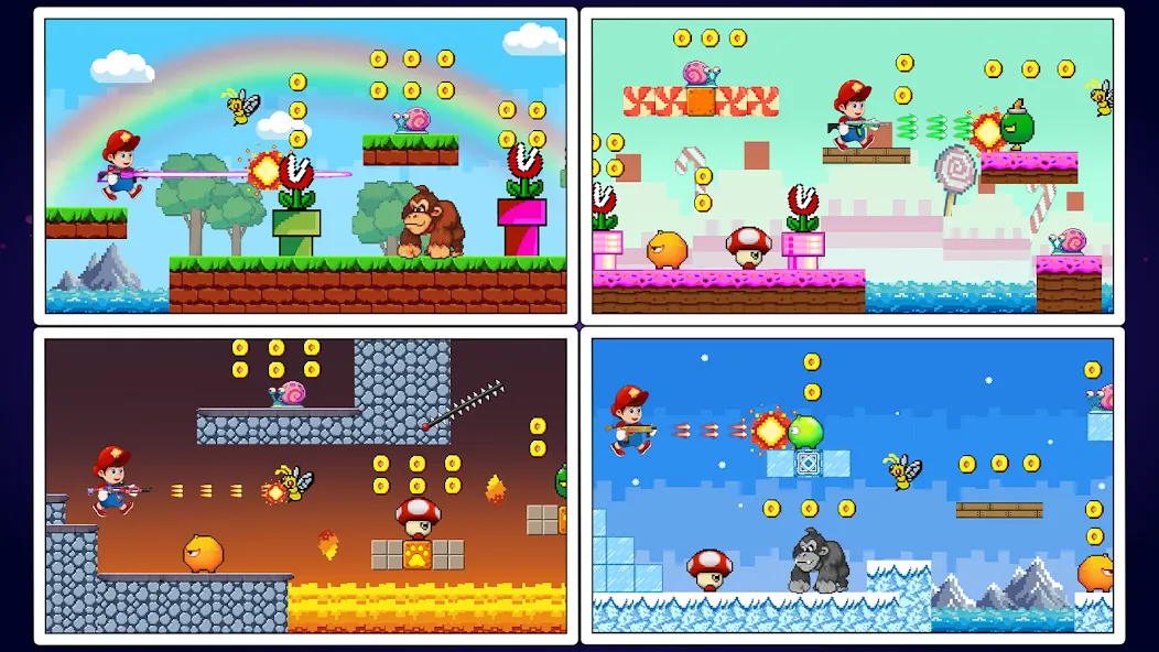 Super Mano : Adventure Jump (упер кэт ган) [МОД Бесконечные монеты] Screenshot 3