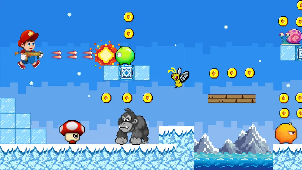 Super Mano : Adventure Jump (упер кэт ган) [МОД Бесконечные монеты] Screenshot 5