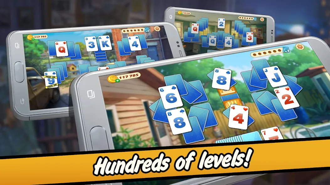 Solitaire Crime Stories [МОД Бесконечные деньги] Screenshot 3