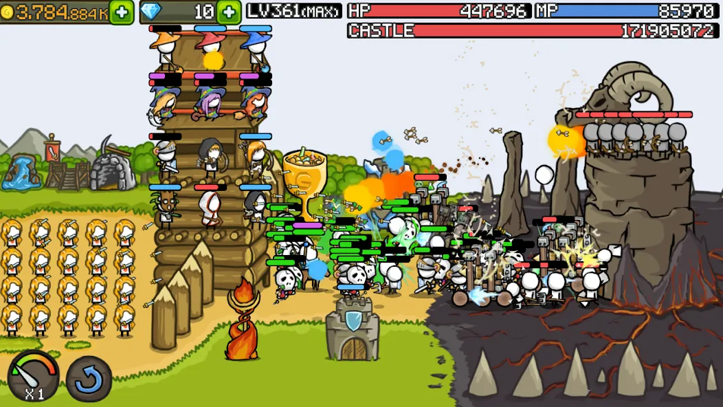 Grow Castle - Tower Defense (Гроу Касл) [МОД Бесконечные деньги] Screenshot 1