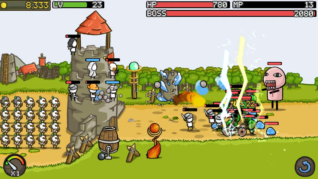 Grow Castle - Tower Defense (Гроу Касл) [МОД Бесконечные деньги] Screenshot 2
