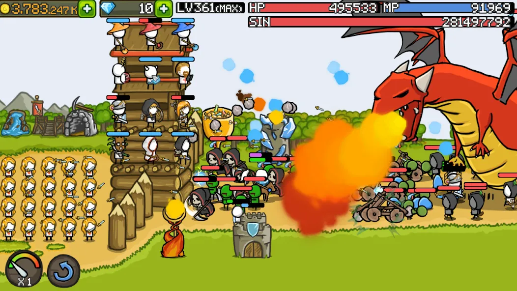 Grow Castle - Tower Defense (Гроу Касл) [МОД Бесконечные деньги] Screenshot 3