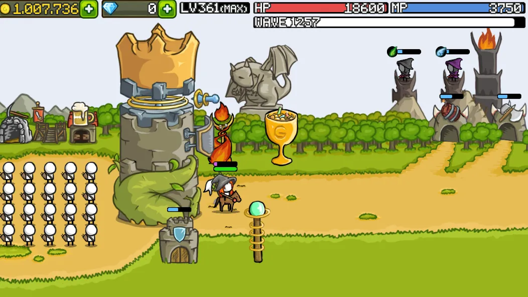 Grow Castle - Tower Defense (Гроу Касл) [МОД Бесконечные деньги] Screenshot 5