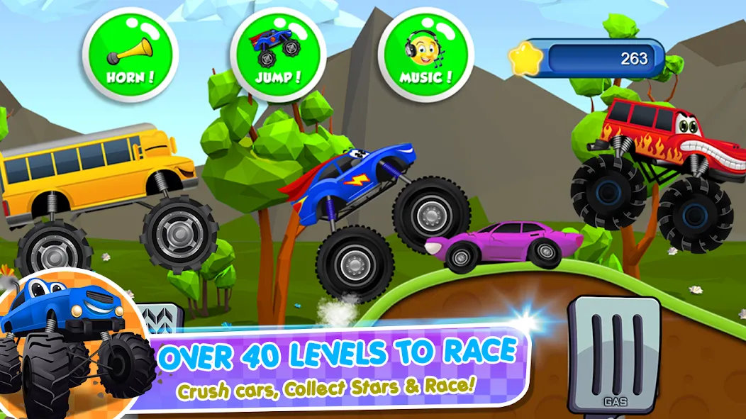 Monster Trucks Game for Kids 2 (Монстр Тракс Игра для Детей 2) [МОД Меню] Screenshot 4