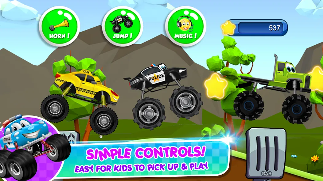Monster Trucks Game for Kids 2 (Монстр Тракс Игра для Детей 2) [МОД Меню] Screenshot 5