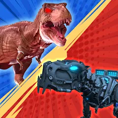 Взломанная Dinosaur Monster Fight Battle (Бамбам Монстр Против 100 Дверей)  [МОД Много денег]