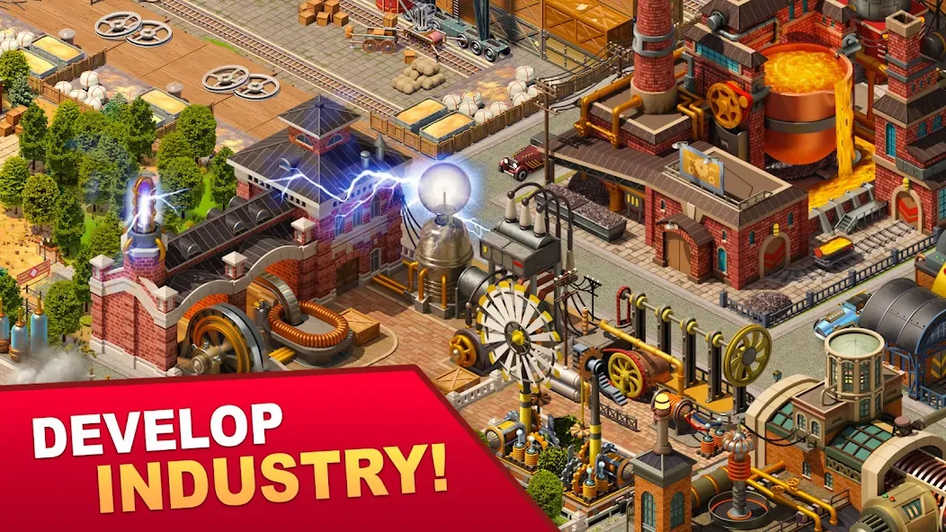 Steam City: Town building game (Стим Сити) [МОД Бесконечные деньги] Screenshot 3