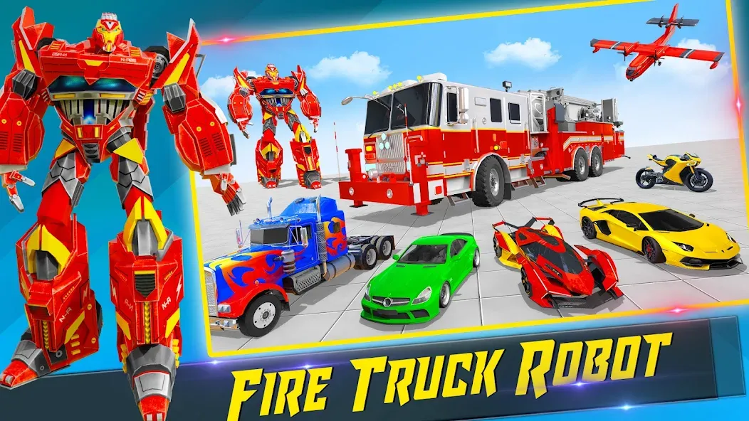 Fire Truck Robot Car Game [МОД Unlimited Money] Screenshot 4