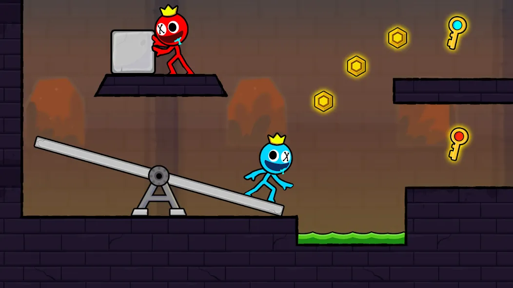 Red and Blue Stickman 2024 (Ред энд Блу Стикмен 2) [МОД Unlocked] Screenshot 2