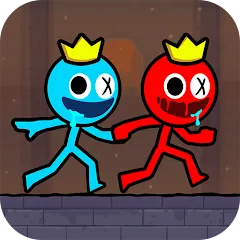 Взломанная Red and Blue Stickman 2024 (Ред энд Блу Стикмен 2)  [МОД Unlocked]
