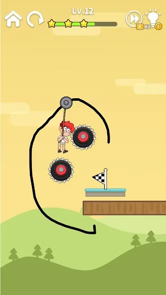 Zipline Rescue: Physics Game (Зиплайн Рескью) [МОД Unlocked] Screenshot 2