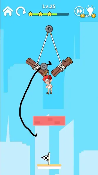 Zipline Rescue: Physics Game (Зиплайн Рескью) [МОД Unlocked] Screenshot 5