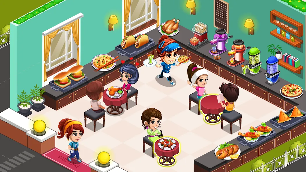 Cooking Restaurant Kitchen (Кукинг Ресторан Китчен) [МОД Все открыто] Screenshot 1