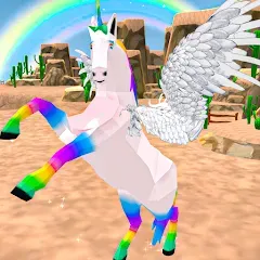 Взлом Flying Unicorn Pegasus Games  [МОД Unlimited Money]