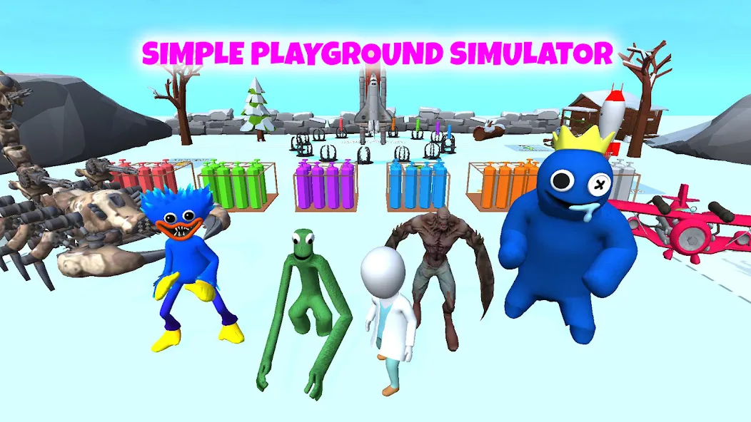 Grimace monster playground (Батл Плейграунд Монстерс) [МОД Menu] Screenshot 4