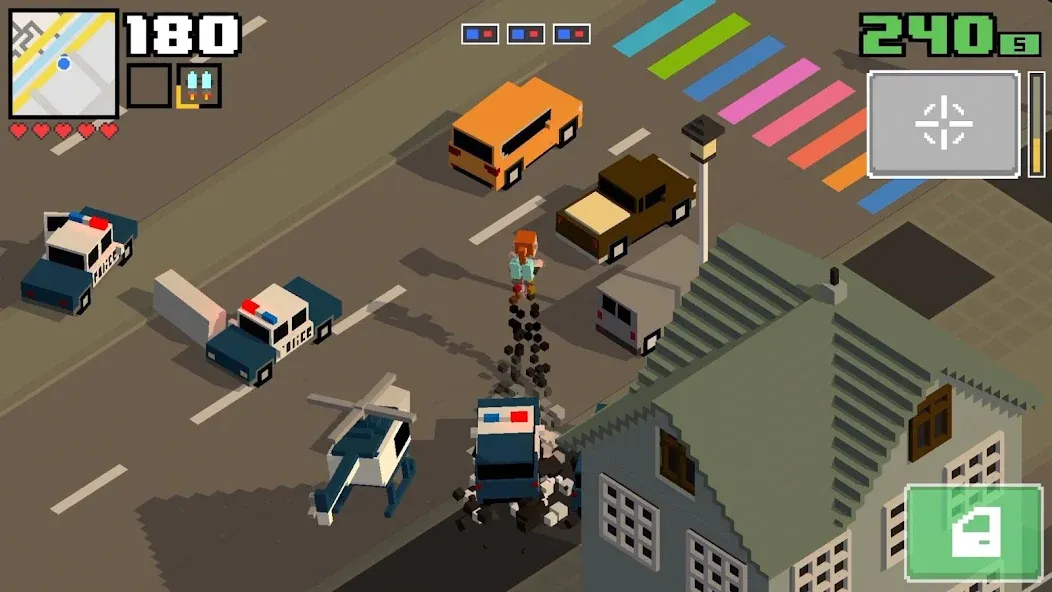 Smashy Road: Wanted 2 (Смэши Роуд) [МОД Много денег] Screenshot 1