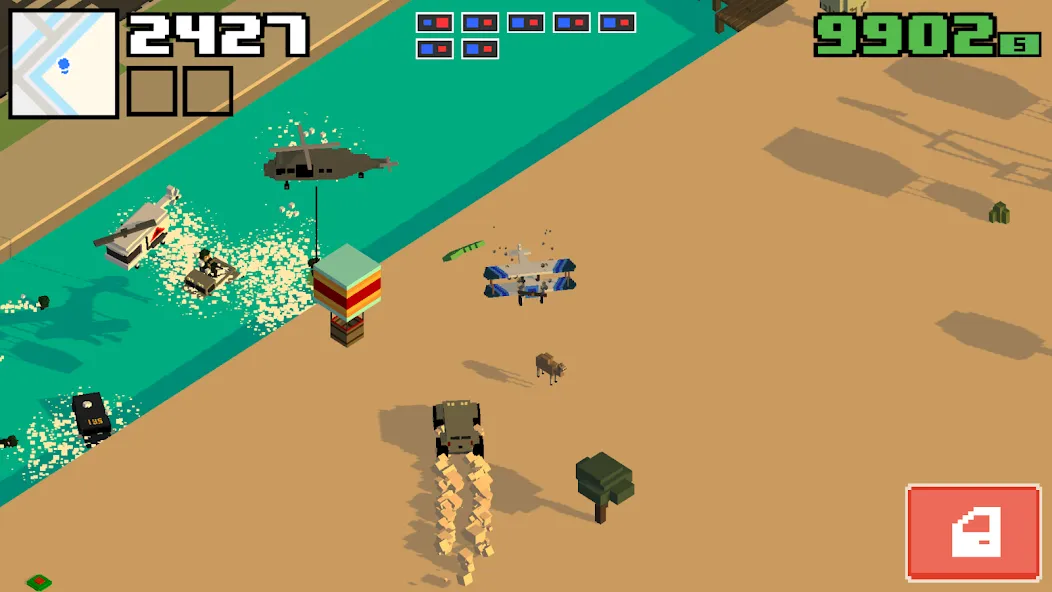 Smashy Road: Wanted 2 (Смэши Роуд) [МОД Много денег] Screenshot 2