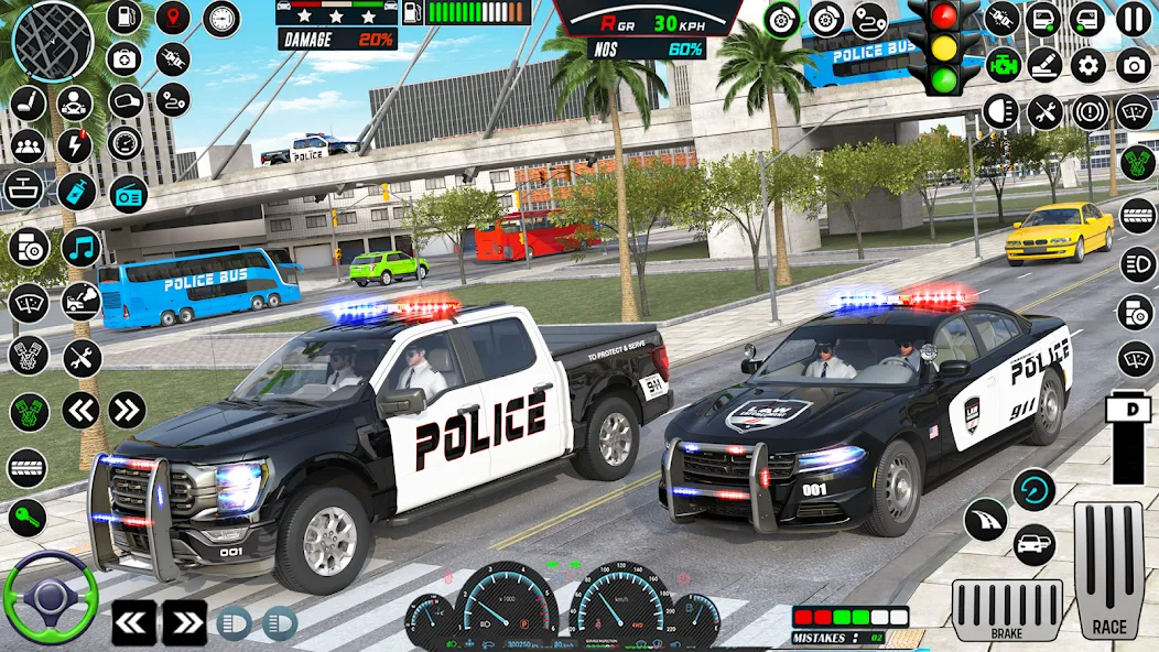 US Police Car Parking - King [МОД Unlimited Money] Screenshot 4
