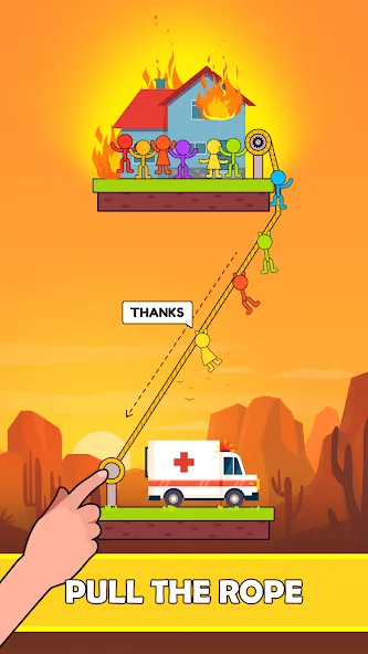 Rope Puzzle (Роуп Паззл) [МОД Меню] Screenshot 1