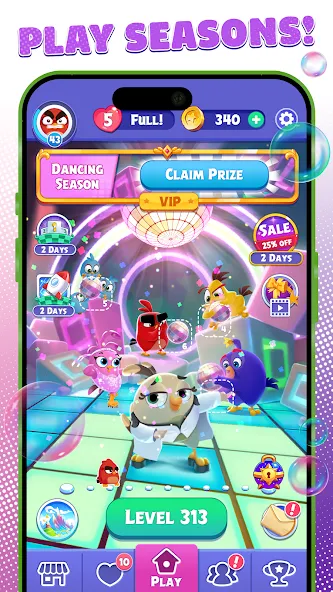 Angry Birds Dream Blast (Энгри Бердс Дрим Бласт) [МОД Бесконечные монеты] Screenshot 3