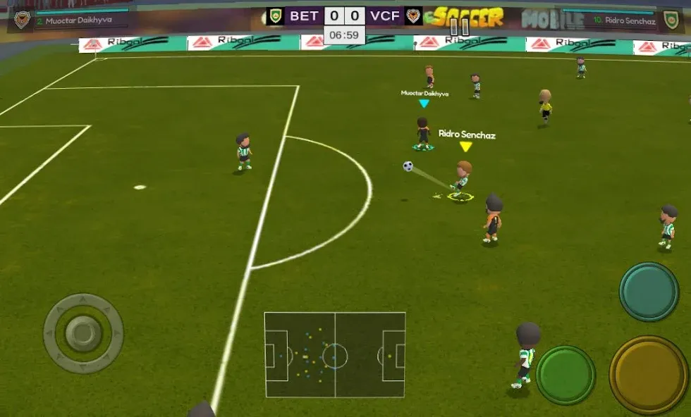 Super Arcade Soccer Mobile (упер Аркадный Футбол Мобильный) [МОД Unlocked] Screenshot 1