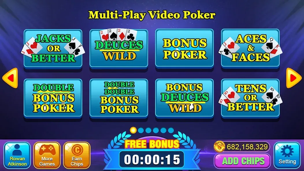 Video Poker Games - Multi Hand (Видео покер игры) [МОД Unlocked] Screenshot 1