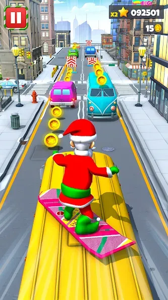 Xmas Santa Surfer Running Game (Ксмас Санта Серфер Раннинг Гейм) [МОД Меню] Screenshot 1