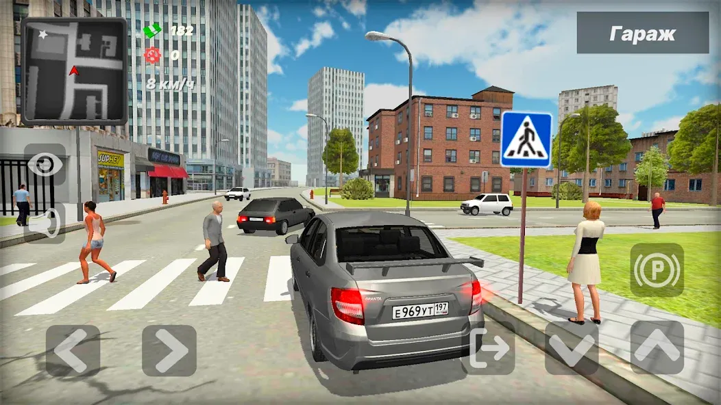 Лада Гранта. Игра про машины [МОД Бесконечные деньги] Screenshot 2