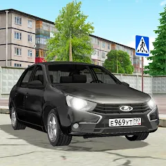 Скачать взлом Лада Гранта. Игра про машины  [МОД Бесконечные деньги]