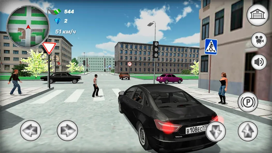 Русская тачка Лада Веста [МОД Много денег] Screenshot 3