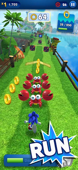 Sonic Dash - Endless Running (Соник Дэш) [МОД Unlocked] Screenshot 1