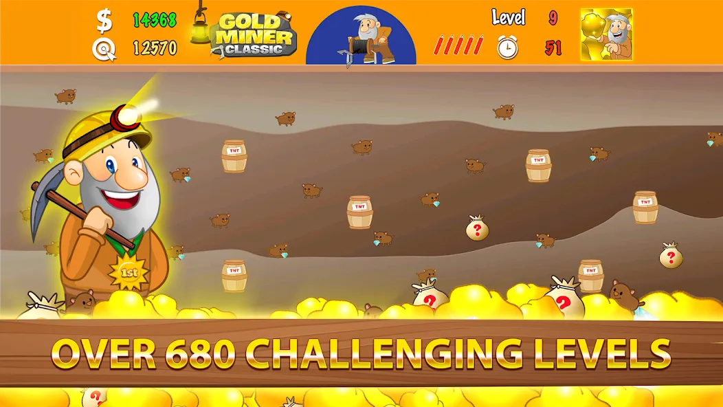 Gold Miner Classic: Gold Rush (Голд Майнер Классик) [МОД Много монет] Screenshot 3