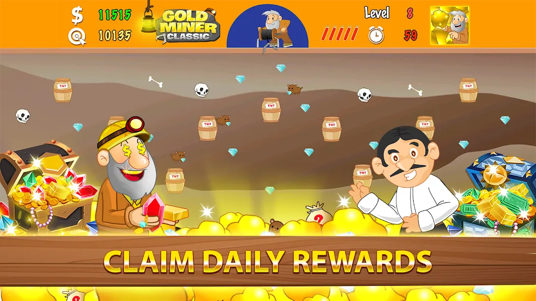 Gold Miner Classic: Gold Rush (Голд Майнер Классик) [МОД Много монет] Screenshot 5