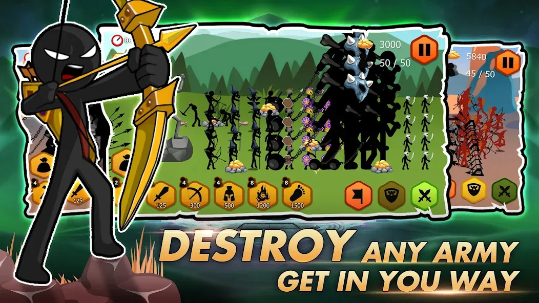 Stick Dynasty (Стритмен Баттл Уор) [МОД Бесконечные деньги] Screenshot 1
