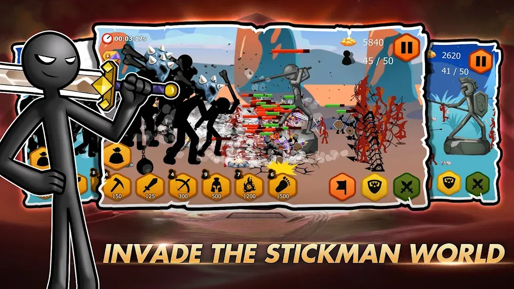 Stick Dynasty (Стритмен Баттл Уор) [МОД Бесконечные деньги] Screenshot 3