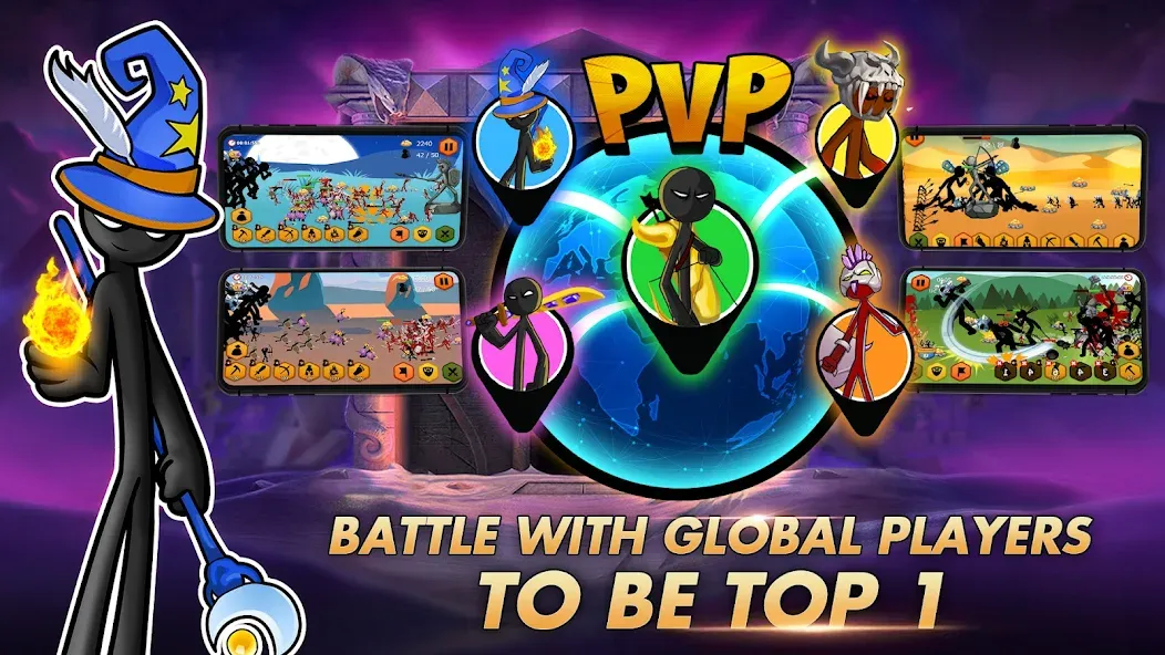 Stick Dynasty (Стритмен Баттл Уор) [МОД Бесконечные деньги] Screenshot 5