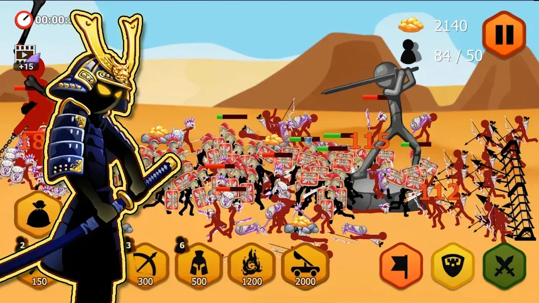 Stickman Battle 2: Empires War (Стикмен Битва 2) [МОД Много монет] Screenshot 4