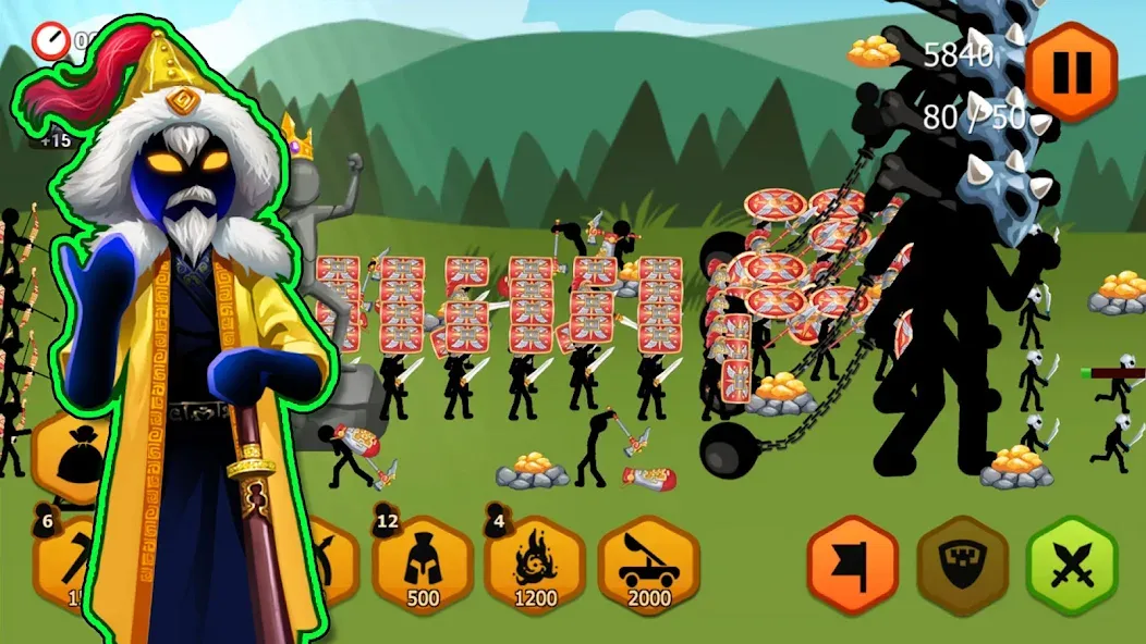 Stickman Battle 2: Empires War (Стикмен Битва 2) [МОД Много монет] Screenshot 5