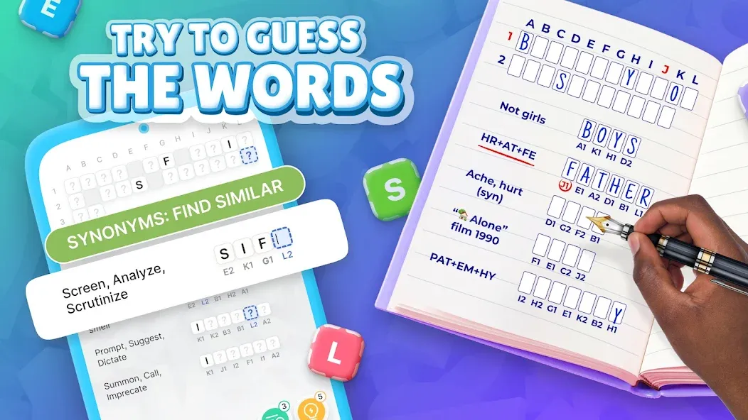 Acrostics－Cross Word Puzzles [МОД Много денег] Screenshot 1