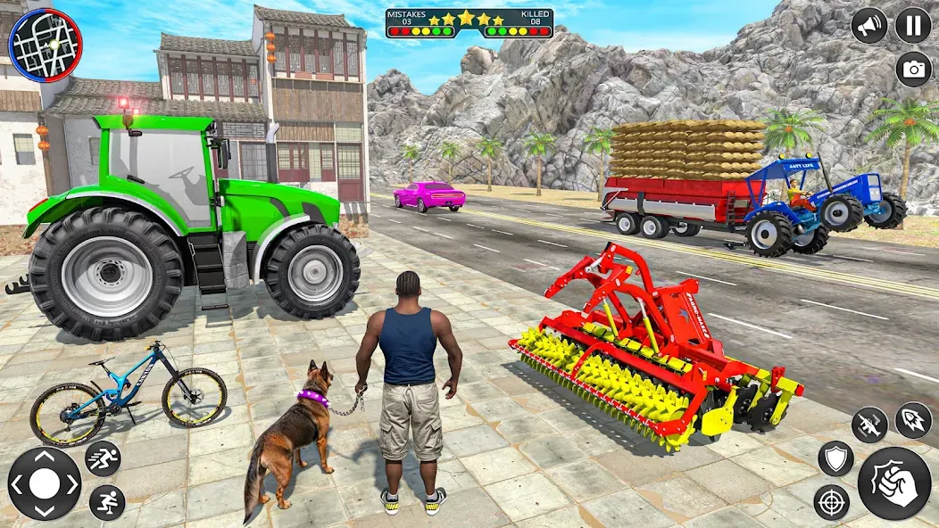 Indian Tractor Driving Game 3D (Фарминг Геймс) [МОД Бесконечные монеты] Screenshot 1