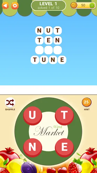 Word Market 2 [МОД Много монет] Screenshot 1