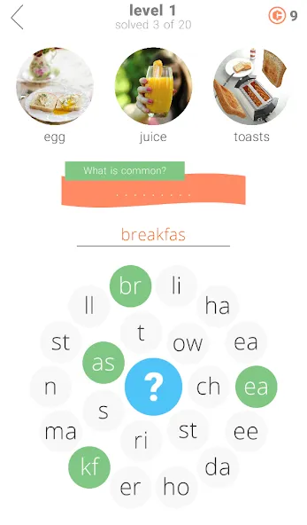 3 Circles: Word Game [МОД Бесконечные монеты] Screenshot 1