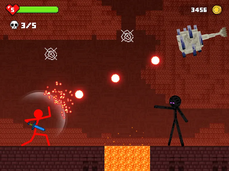 Stick-man Battle - Craft World [МОД Бесконечные монеты] Screenshot 3