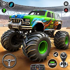 Скачать взлом 4x4 Monster Truck Racing Games (Монстр Трак Гонки игры)  [МОД Бесконечные деньги]