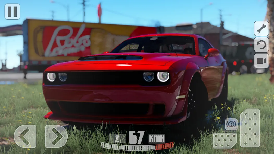 Simulator Dodge Demon Parking (Симулятор парковки ) [МОД Unlocked] Screenshot 1