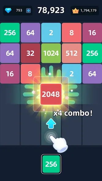 2048™ Merge Block Puzzle (Слияние блочных головоломок) [МОД Бесконечные монеты] Screenshot 4