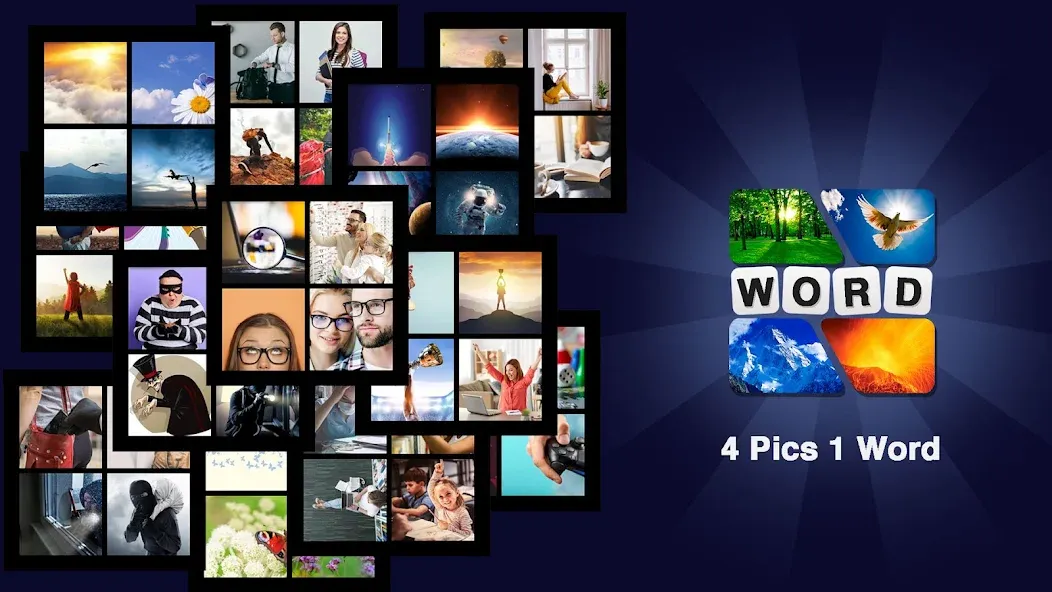 Puzzle: 4 pics 1 word offline [МОД Unlimited Money] Screenshot 2