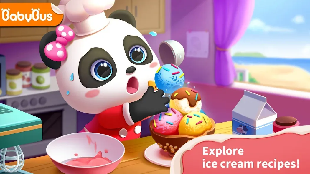 Baby Panda’s Ice Cream Shop [МОД Бесконечные монеты] Screenshot 1